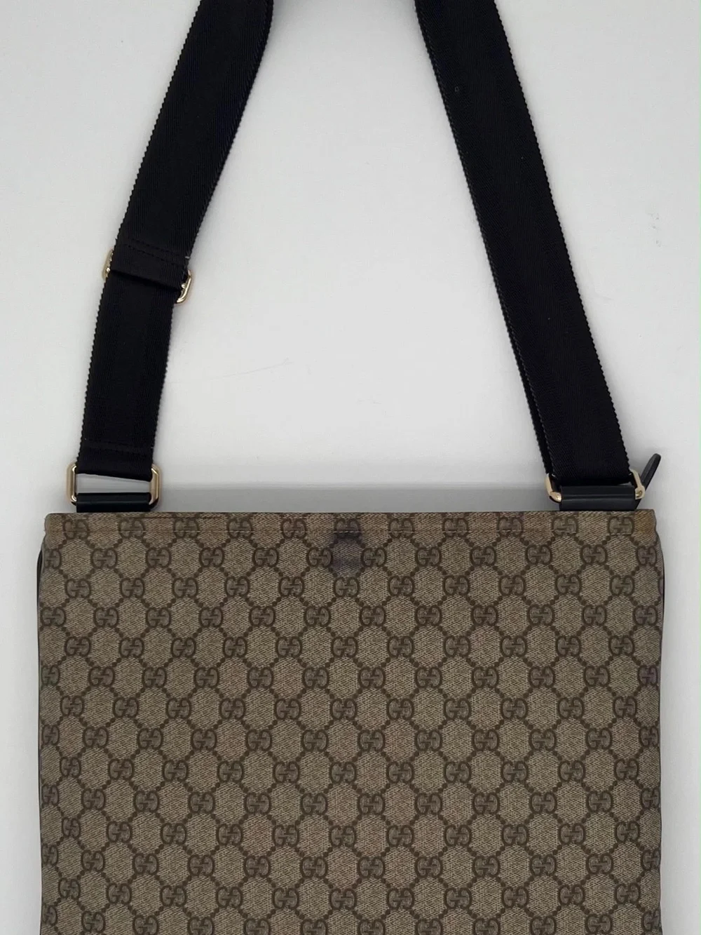 Designer Monogram Crossbody Bag in Brown